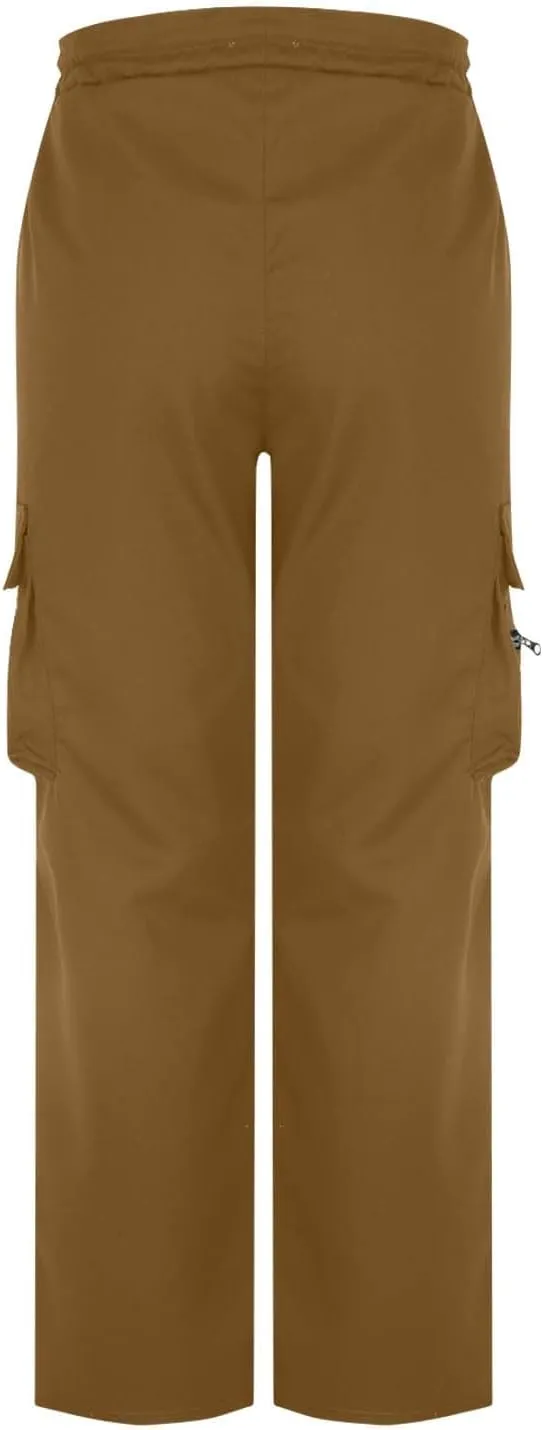 Outdoor Cargo Pants for Men 2025 Lightweight Baggy Street Hiking Pants with Multi-Pockets Oversized Twill Trousers