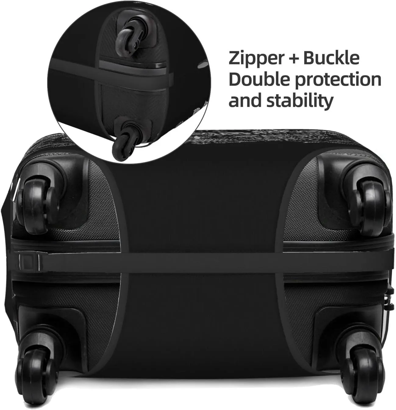 Owl Travel Luggage Cover Fits 18-32 Inch Luggage, Elastic Suitcase Cover Protector with Concealed Zipper for Wheeled Suitcase Tsa Approved