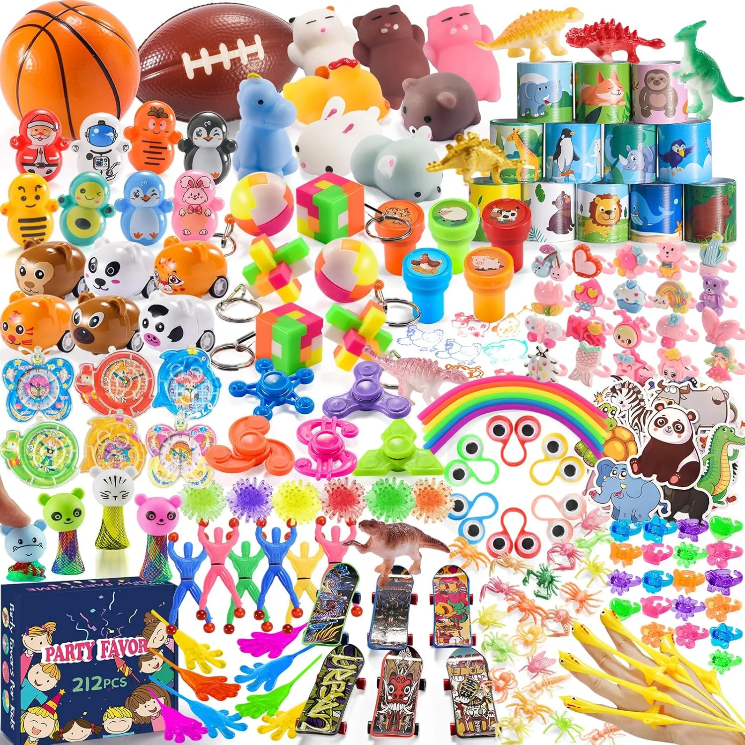 Party Favors Goodie Bags Stuffers for Kids Prize Treasure Box Toys for Classroom Rewards, Pinata Egg Fillers Small Fidget Bulk Birthday Gift Bags for Boys Girls 4-8 8-12 3-5