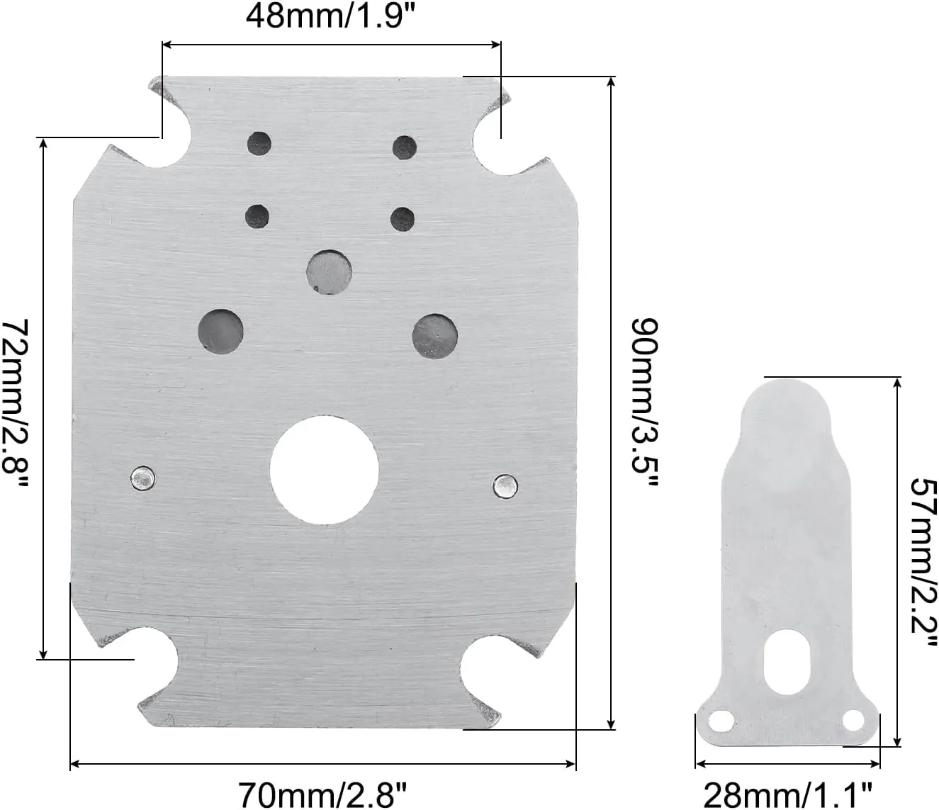 PATIKIL Air Compressor Valve Plate, 2 Set Metal Air Compressor Reed Valve Kit Central Pneumatic Air Compressor Replacement Part Accessory, Silver Tone