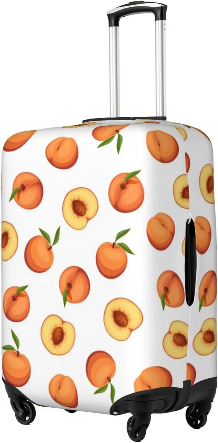 Peaches Travel Luggage Cover Fits 18-32 Inch Luggage, Elastic Suitcase Cover Protector with Concealed Zipper for Wheeled Suitcase Tsa Approved