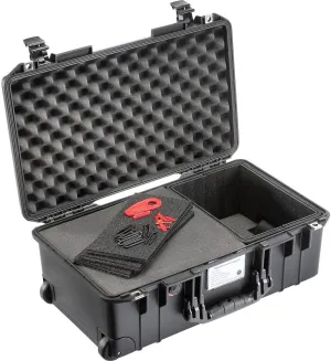 Pelican 1535AirTPF Wheeled Carry-On Hard Case with Hybrid TrekPak and Foam Insert, Black