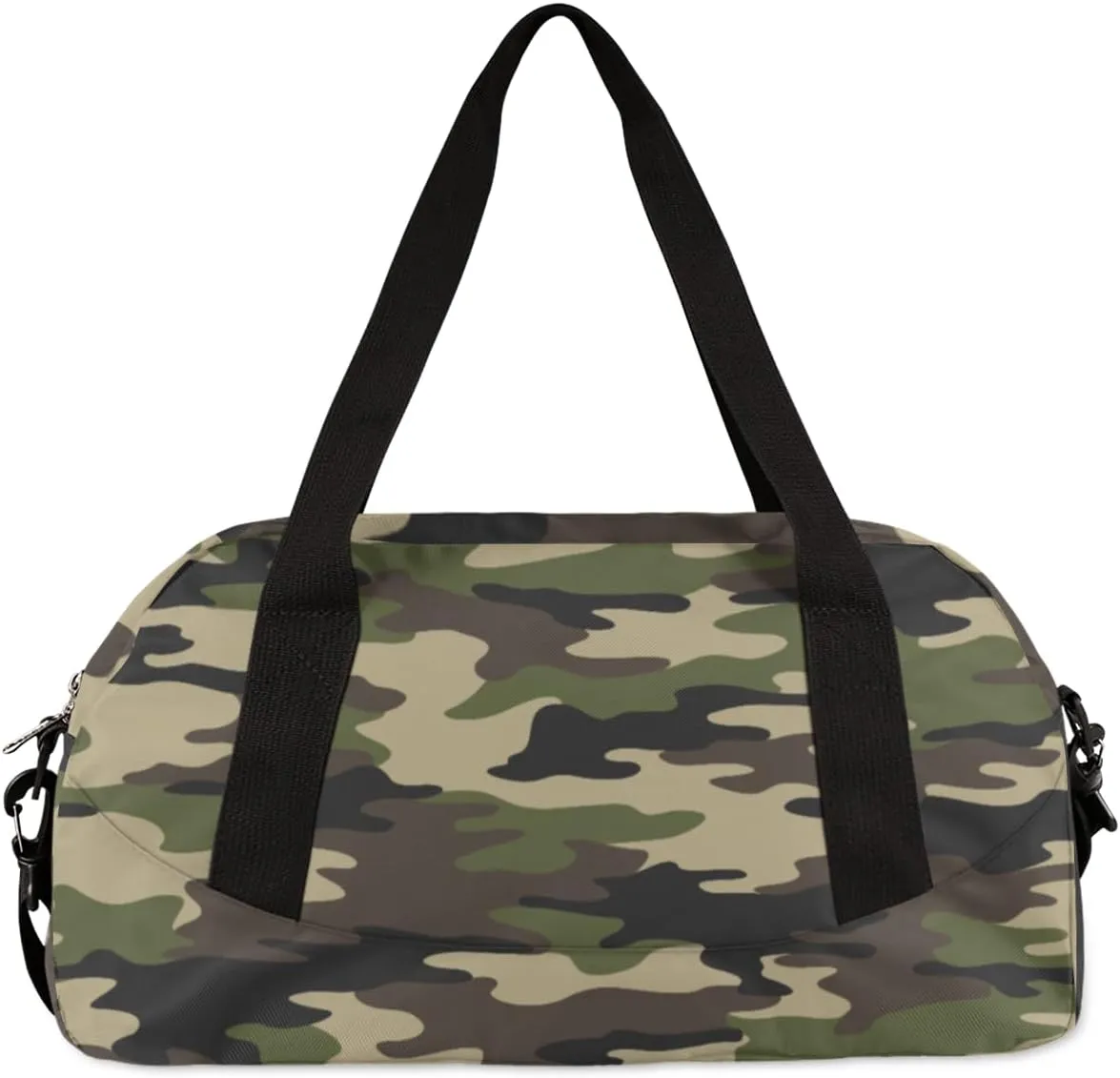 Personalized Sports Duffel Bag for Kids, Custom Dance Bag Gym Bag for Girls, Weekender Bags Travel Duffle Bag for Boys, Classic Camo Print Themed