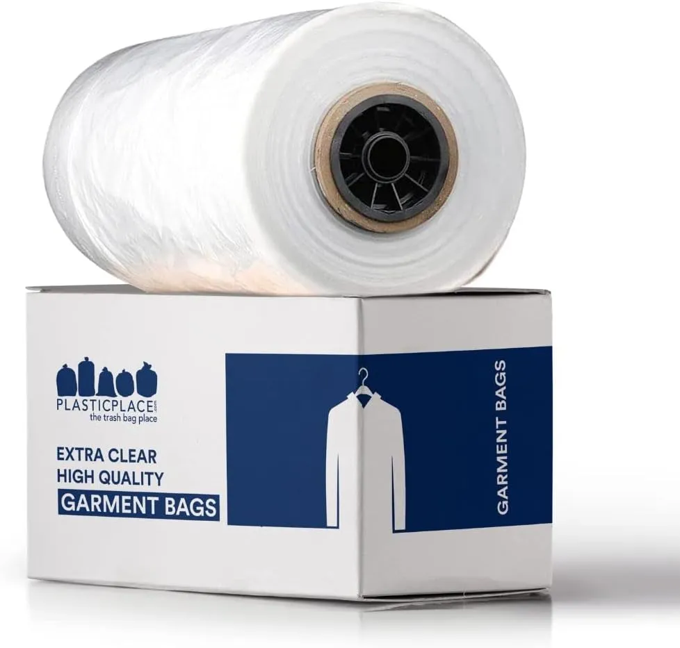 Plasticplace .65 Mil Clear Garment Bags, 21 x 7 x 54 Inch, 320 Count (Pack of 1)