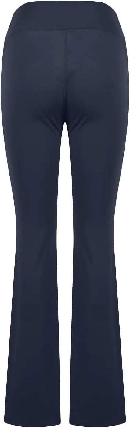 Plus Size Womens Yoga Pants Flare Leg Elastic High Waist Stretch Bootcuts Seamless Workout Bell Bottoms Leggings