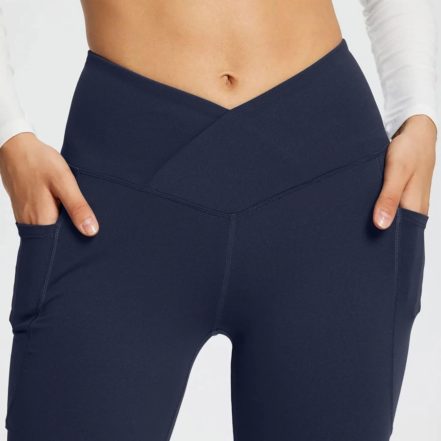 Plus Size Womens Yoga Pants Flare Leg Elastic High Waist Stretch Bootcuts Seamless Workout Bell Bottoms Leggings