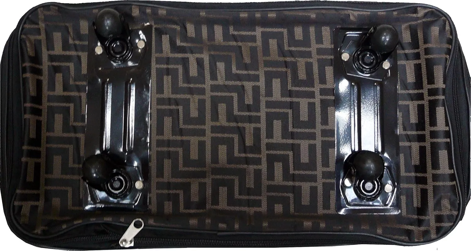 Pod 30" / 36" / 40" Expandable Rolling Wheeled Duffle bag Spinner Luggage suitcase (Coffee, 30-inch)
