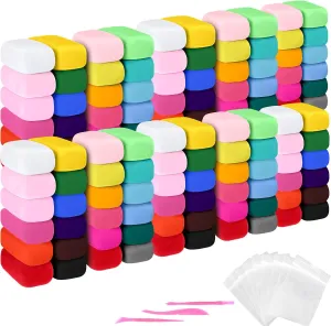 Poen 120 Pcs Air Dry Clay Kit Multi Colors Ultra Light Modeling Clay for Kids DIY Safe Soft with Sculpting Tool Back to School Gift for Kids Adults Artists Art Crafts