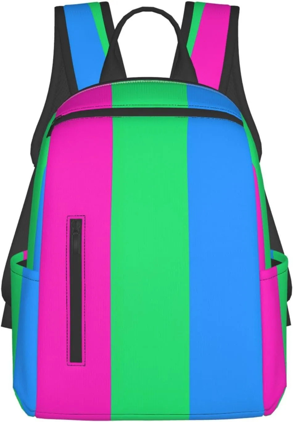 Polysexual Pride Flag Travel Laptop Backpack Casual Backpacks Double Shoulder Daypack Notebook Rucksack Work Bags Sports Bag for Hiking Camping Beach