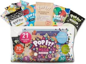 Pop It! Pets - Season 2 - The MEGA Pack - The Ultimate Sensory Fidget Toy - Popping Bubbles and Adorable Characters - Collector map with Cards and Stickers from Buffalo Games