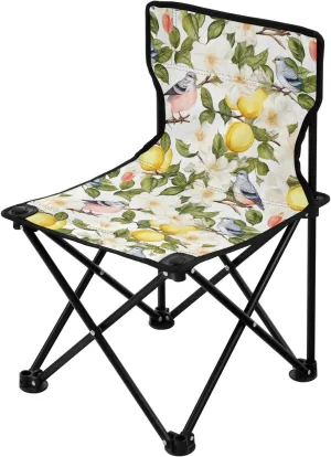 Portable Camping Chairs Flowers Floral Bird Lightweight Folding Chair for Camping, Beach, Picnic, Travel and Sports with Carry Bag 20850647