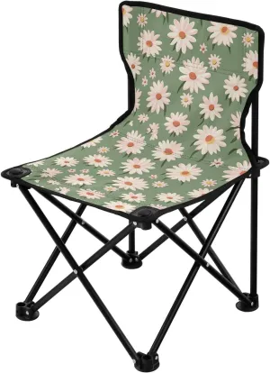 Portable Camping Chairs Flowers Floral Pink Lightweight Folding Chair for Camping, Beach, Picnic, Travel and Sports with Carry Bag 20848969