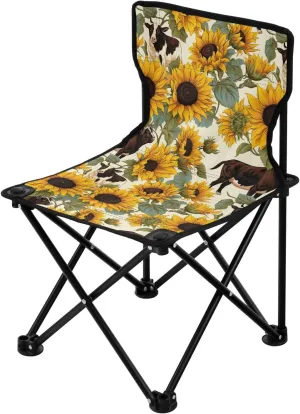Portable Camping Chairs Flowers Sunflower Lightweight Folding Chair for Camping, Beach, Picnic, Travel and Sports with Carry Bag 20857614