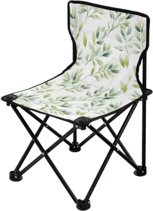 Portable Camping Chairs Green Leaves Lightweight Folding Chair for Camping, Beach, Picnic, Travel and Sports with Carry Bag 20857518green Leaves