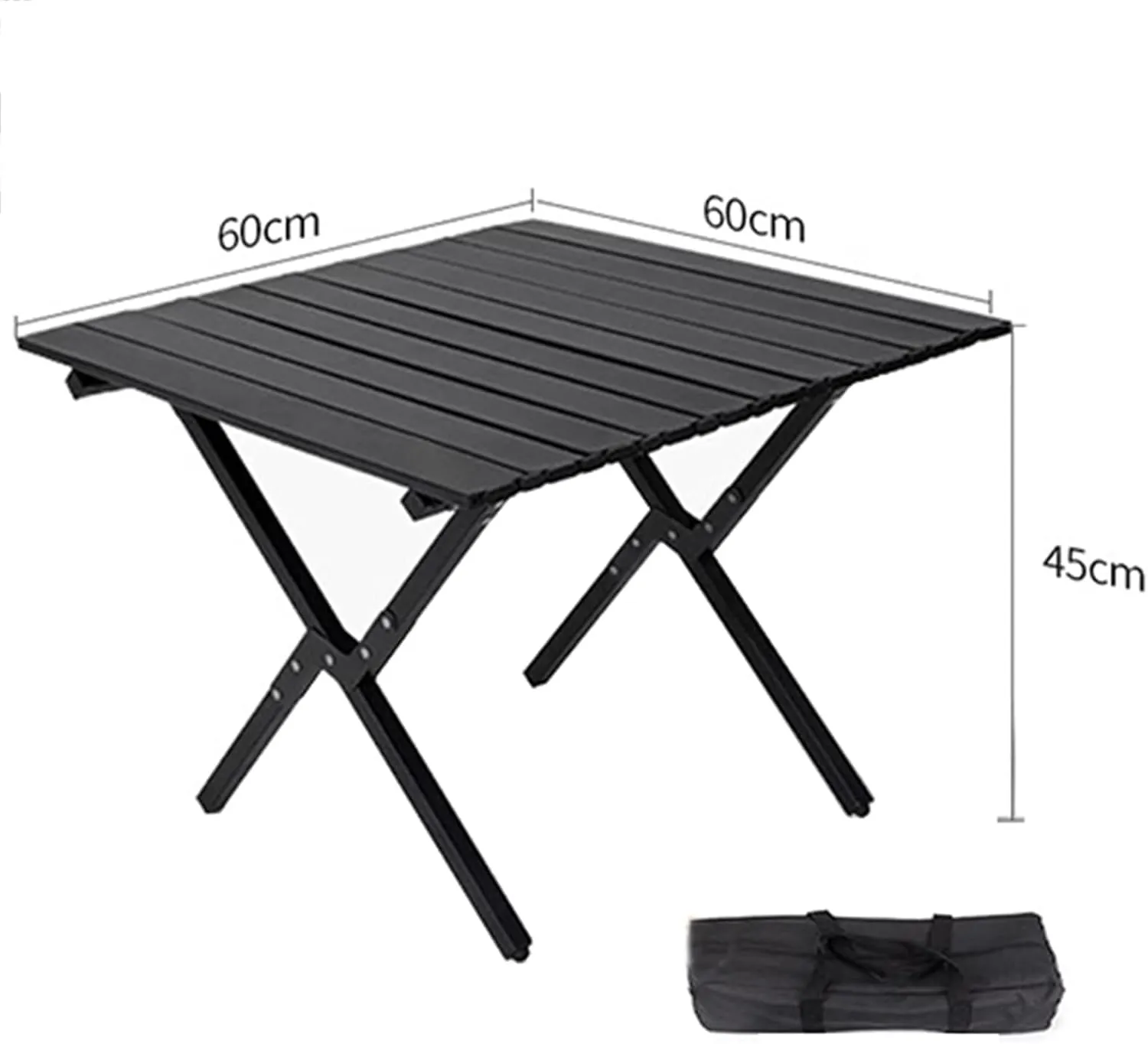 Portable Picnic Table Aluminum Alloy Lightweight Roll Table with Easy Carry Bag for Outdoor Cooking, Beach, Picnic