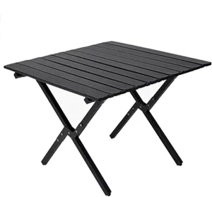 Portable Picnic Table Aluminum Alloy Lightweight Roll Table with Easy Carry Bag for Outdoor Cooking, Beach, Picnic