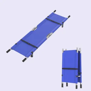 Portable Stretcher Transport Stretcher Durable,Folding Stretcher Folding Aluminum Alloy Medical Oxford Cloth Rescue Emergency 2 Wheeled Stretcher Portable, for Hospital,Clinic, Home,Sports Venu(Blue)