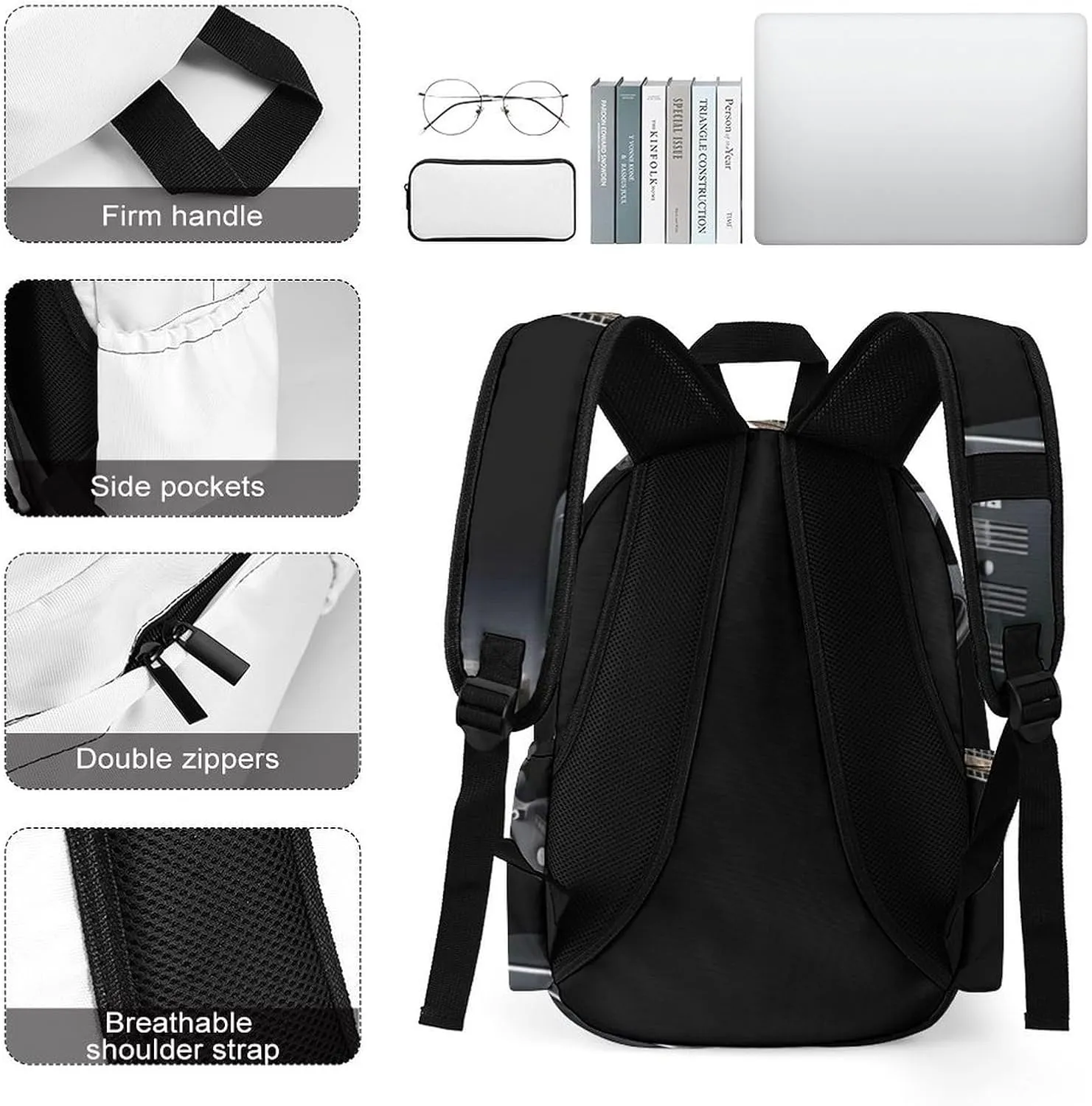 Projector Film Print Laptop Backpacks Casual Shoulder Bag Travel Daypack Fashion for Men Women