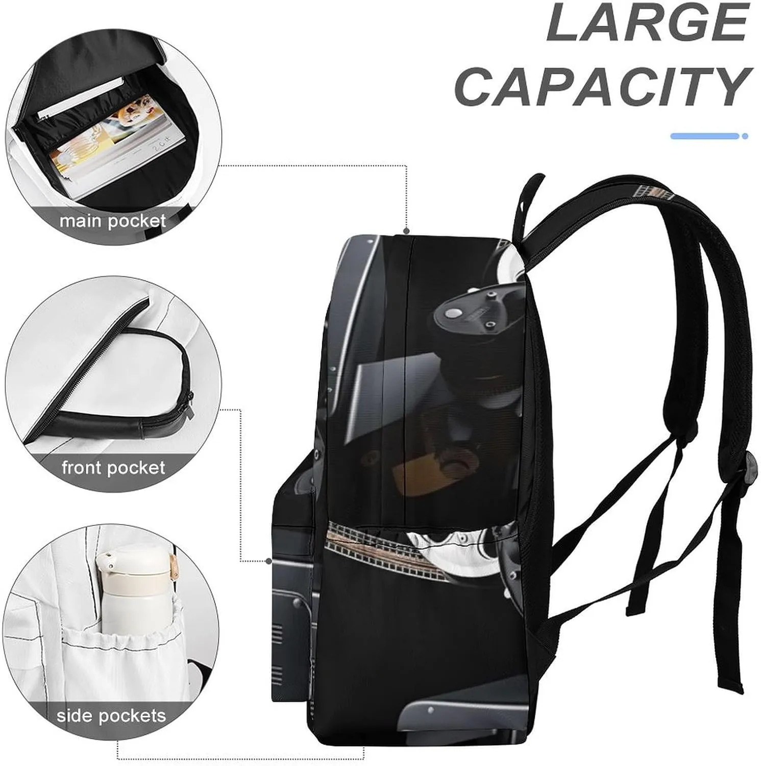 Projector Film Print Laptop Backpacks Casual Shoulder Bag Travel Daypack Fashion for Men Women