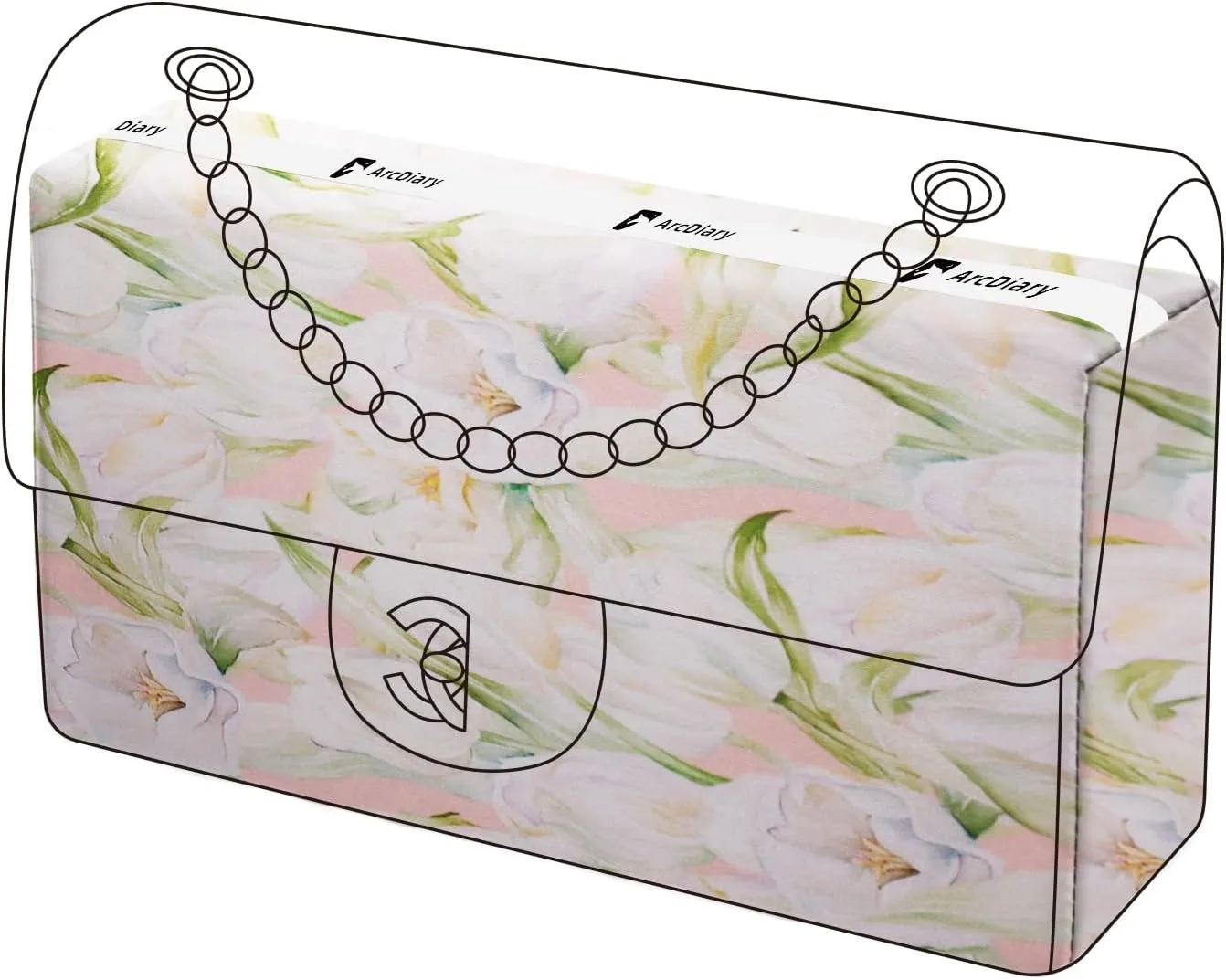 Purse Pillow Insert for Chanel Classic Flap Bags, Memory Foam Bag Pillow, Luxury Handbag Tote Shaper, Keep Bag in Shape (CF Mini 20, French Tulips)