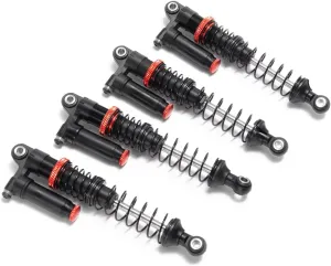 Rc Shock Absorber For SCX10 For Axial 90046 1/10 4pcs 90mm/100mm/110mm/120mm Metal Aluminum Piggyback Shock Absorber RC Car Parts Upgrade Replacement And Use(90mm)