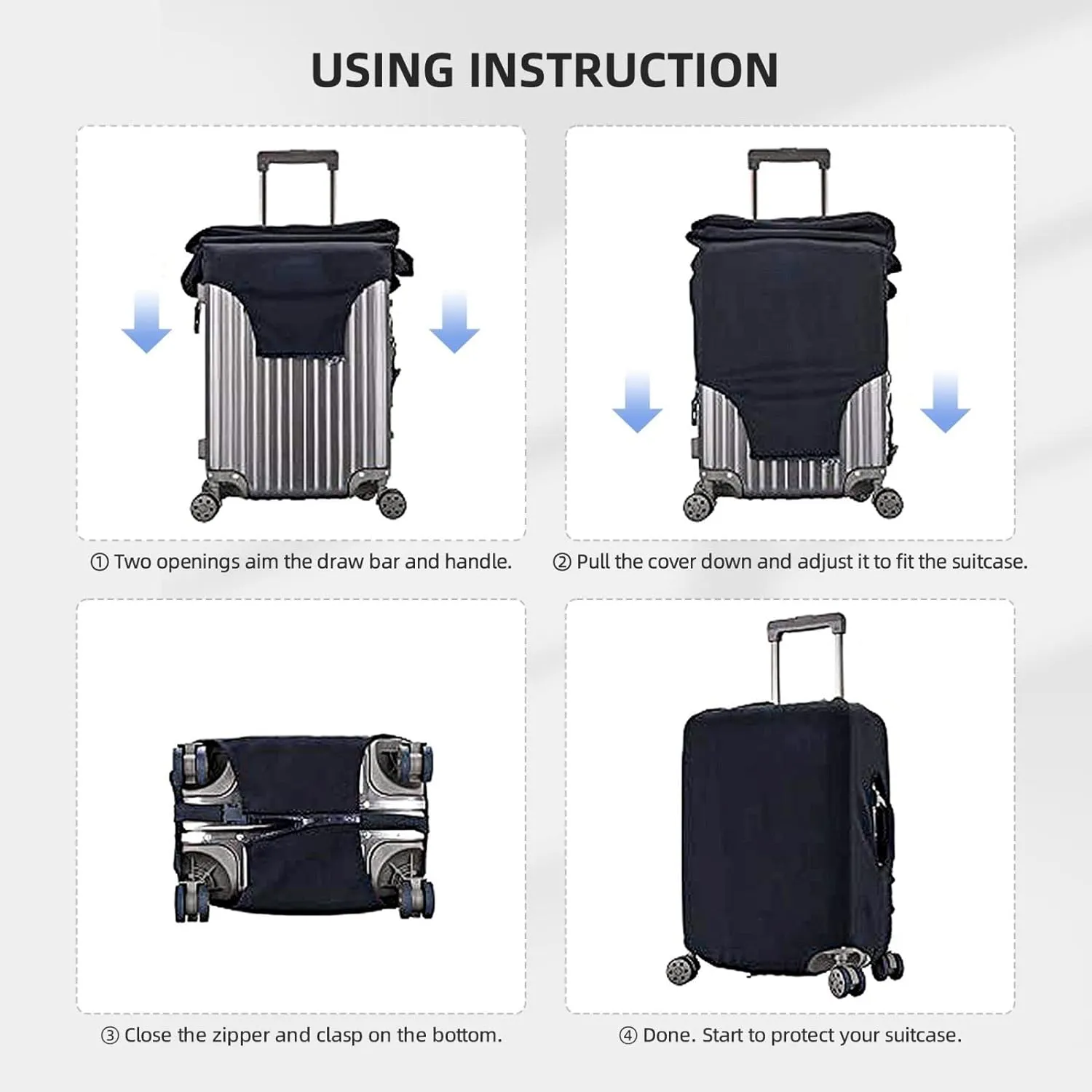 Realistic Purple Dragon Travel Luggage Cover Fits 18-32 Inch Luggage, Elastic Suitcase Cover Protector with Concealed Zipper for Wheeled Suitcase Tsa Approved