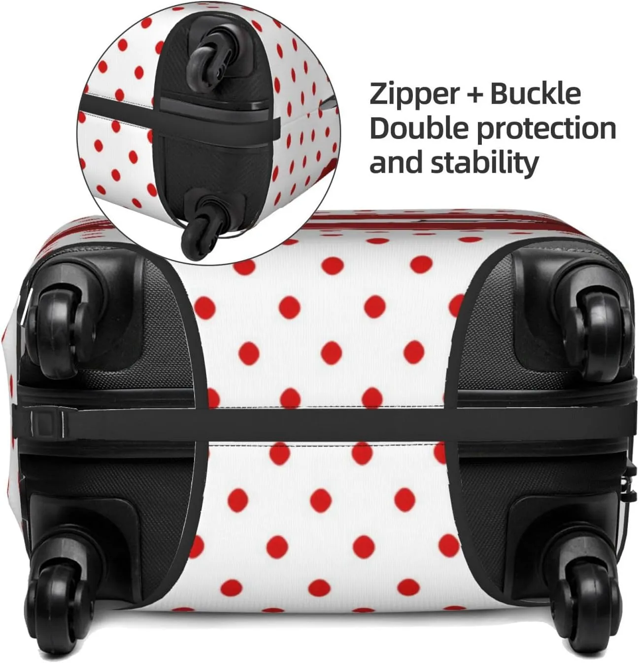 Red Lips Travel Luggage Cover Fits 18-32 Inch Luggage, Elastic Suitcase Cover Protector with Concealed Zipper for Wheeled Suitcase Tsa Approved