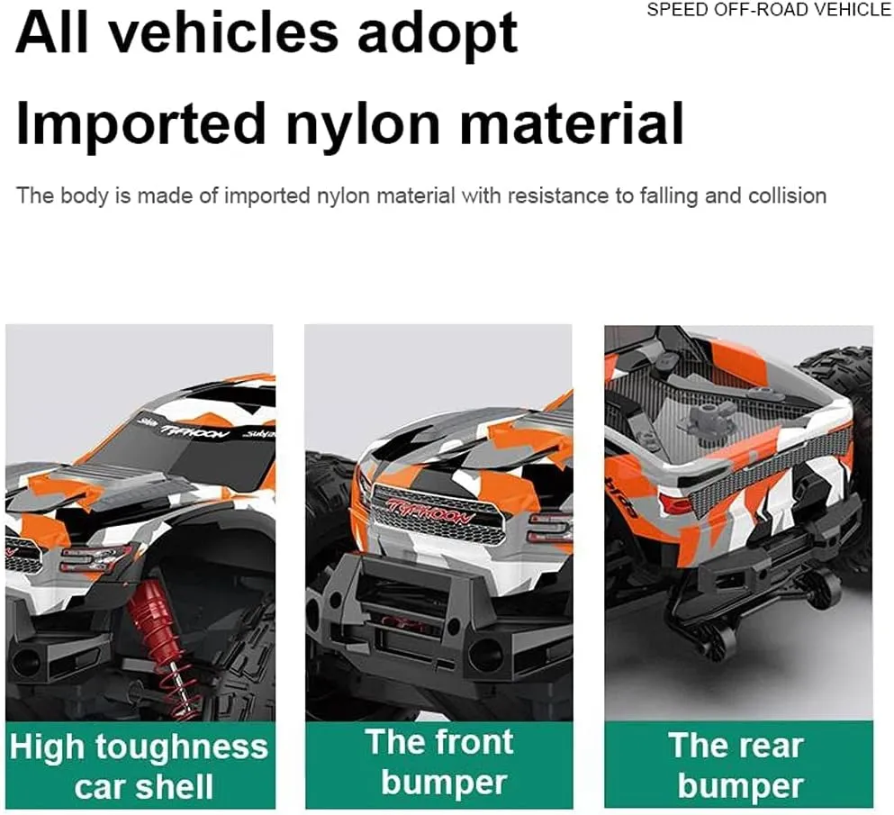 Remote Control Car, 1:10 Scale All Terrains RC Cars, 4WD High Speed 48KM/H Off Road Monster RC Truck, 2.4GHZ RC Vehicle Truck, Gift for Kids Adults…