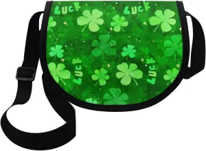 Renewold St. Patrick's Day Luck Print Crossbody Bags for Girls Boys, Child Teens Purse Bag, Shoulder Sling Handbags Soft Comfortable Cross Body Bag Messenger Bags, for Casual Party St. Patrick's Day