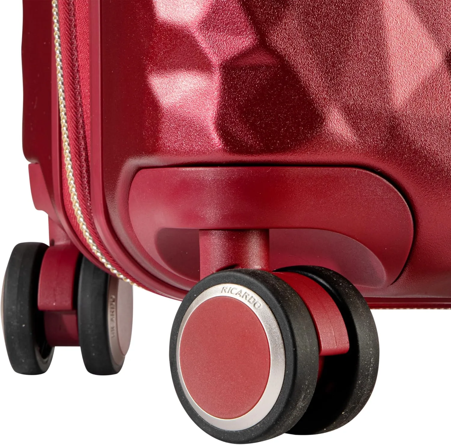 Ricardo Beverly Hills Indio Hardside Luggage, Durable, Spacious, Stylish, Compression Straps, Secondary Packing Compartment, Ruby, Medium Check-In 24-Inch