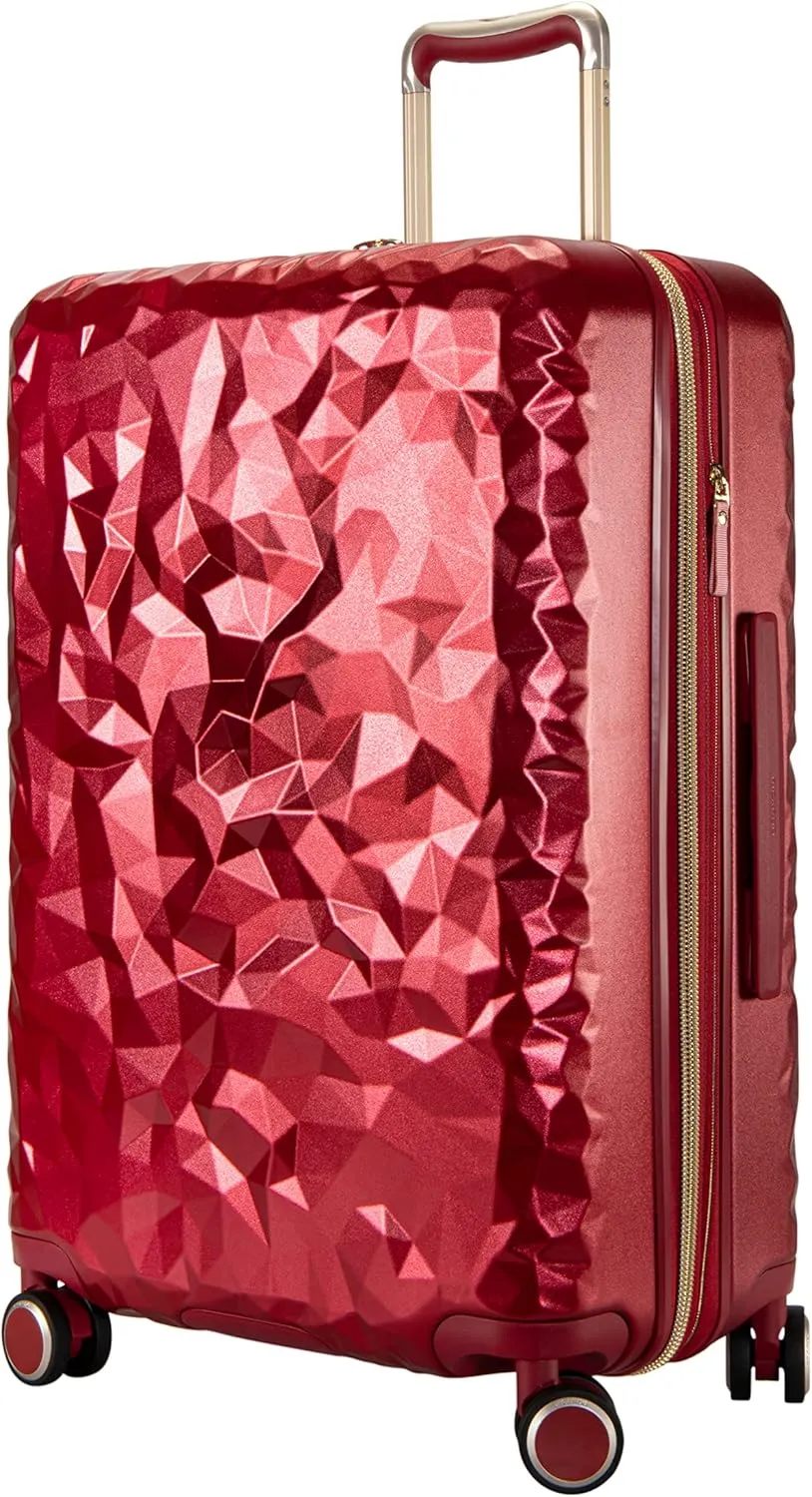 Ricardo Beverly Hills Indio Hardside Luggage, Durable, Spacious, Stylish, Compression Straps, Secondary Packing Compartment, Ruby, Medium Check-In 24-Inch