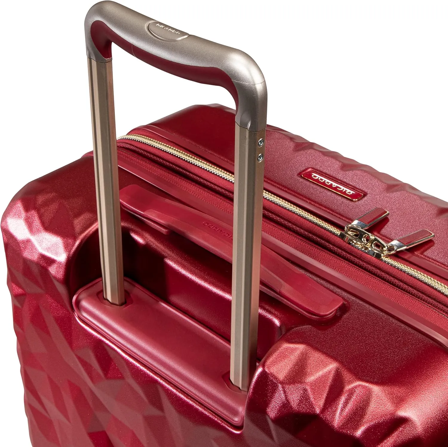 Ricardo Beverly Hills Indio Hardside Luggage, Durable, Spacious, Stylish, Compression Straps, Secondary Packing Compartment, Ruby, Medium Check-In 24-Inch