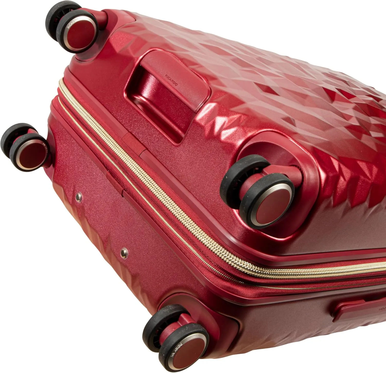 Ricardo Beverly Hills Indio Hardside Luggage, Durable, Spacious, Stylish, Compression Straps, Secondary Packing Compartment, Ruby, Medium Check-In 24-Inch
