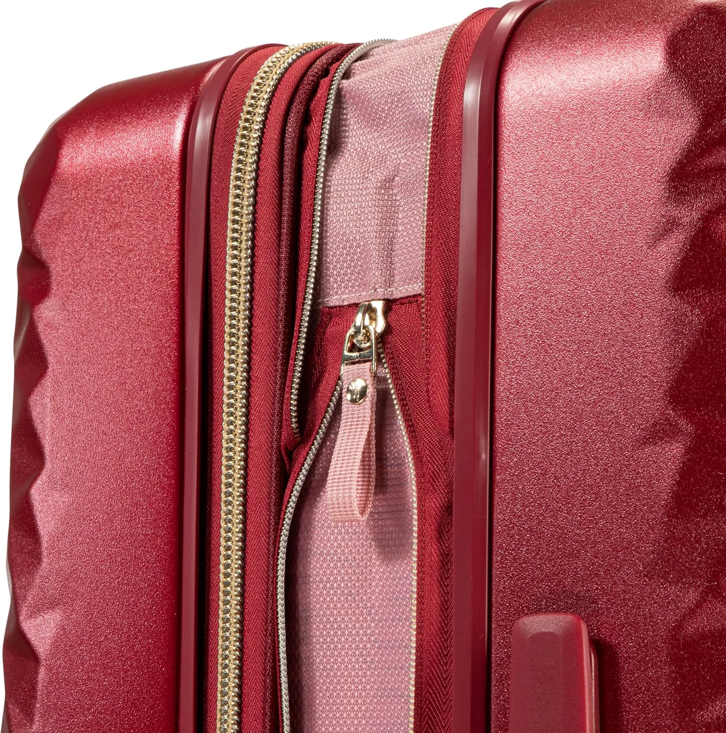 Ricardo Beverly Hills Indio Hardside Luggage, Durable, Spacious, Stylish, Compression Straps, Secondary Packing Compartment, Ruby, Medium Check-In 24-Inch