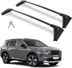 Richeer 260LBS Roof Rack Cross Bars for 2021-2025 Rogue SL SV Platinum with Side Rails, Heavy Duty Aluminum Cross Bar with Anti-Theft Locks for Cargo Racks Rooftop Luggage Canoe Kayak Bicycle roof Bag