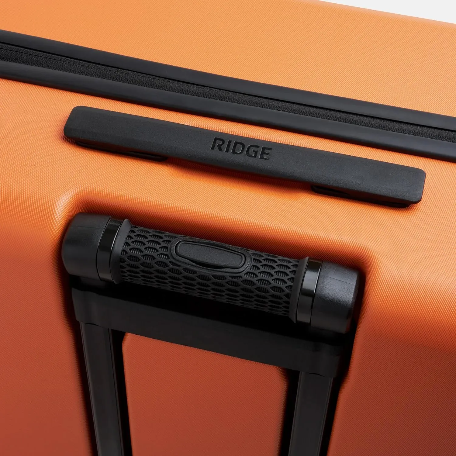 Ridge Check In Luggage - German Makrolon Polycarbonate Shell - TSA-Approved Lock with 360° Spinner Wheels (Basecamp Orange)