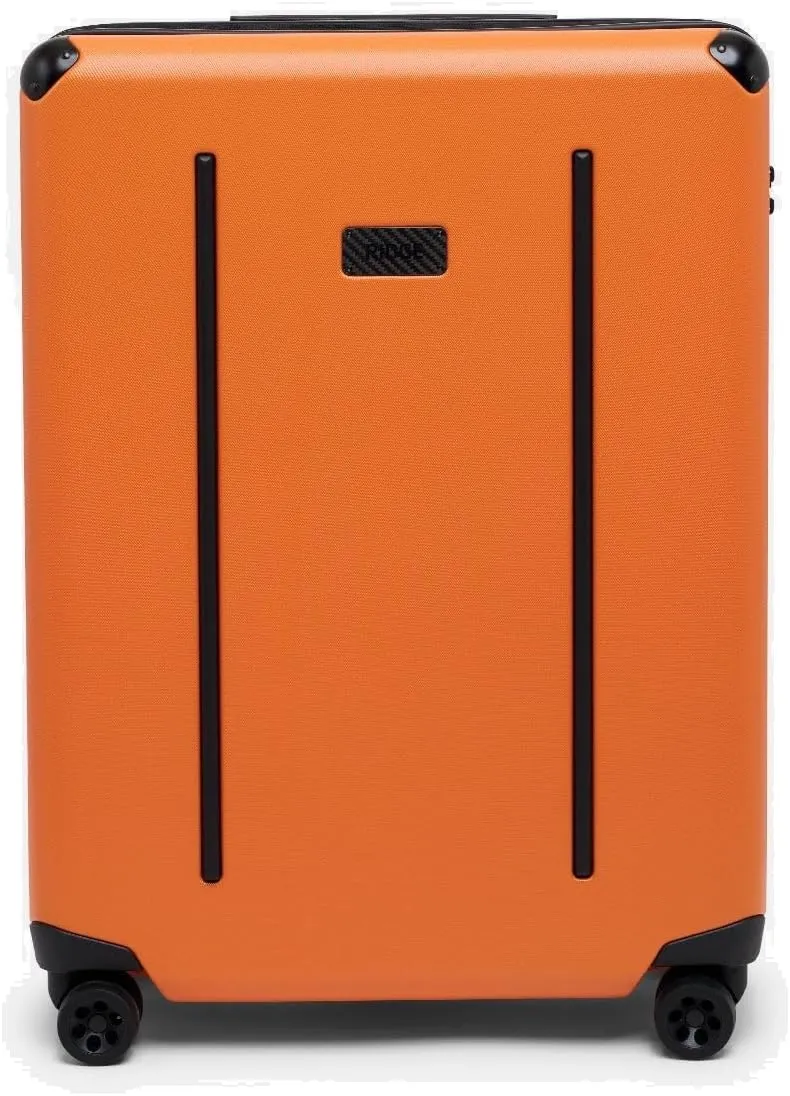 Ridge Check In Luggage - German Makrolon Polycarbonate Shell - TSA-Approved Lock with 360° Spinner Wheels (Basecamp Orange)