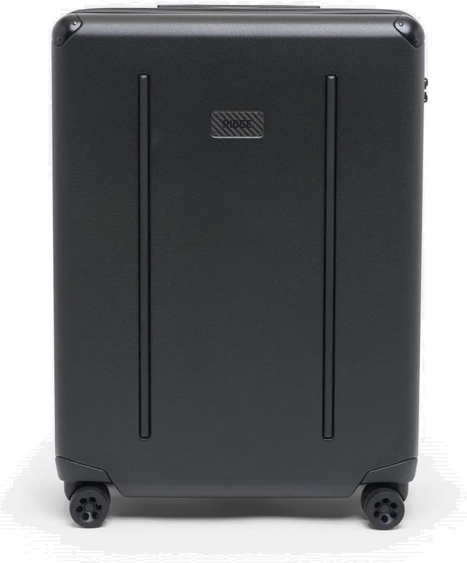 Ridge Check-In Luggage - German Makrolon Polycarbonate Shell - TSA-Approved Lock with 360° Spinner Wheels (Royal Black)