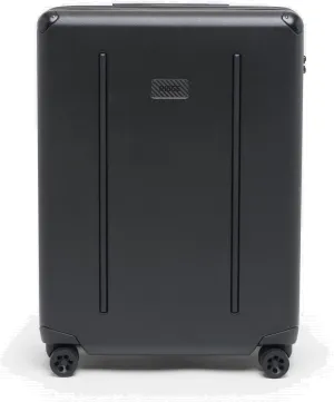 Ridge Check-In Luggage - German Makrolon Polycarbonate Shell - TSA-Approved Lock with 360° Spinner Wheels (Royal Black)