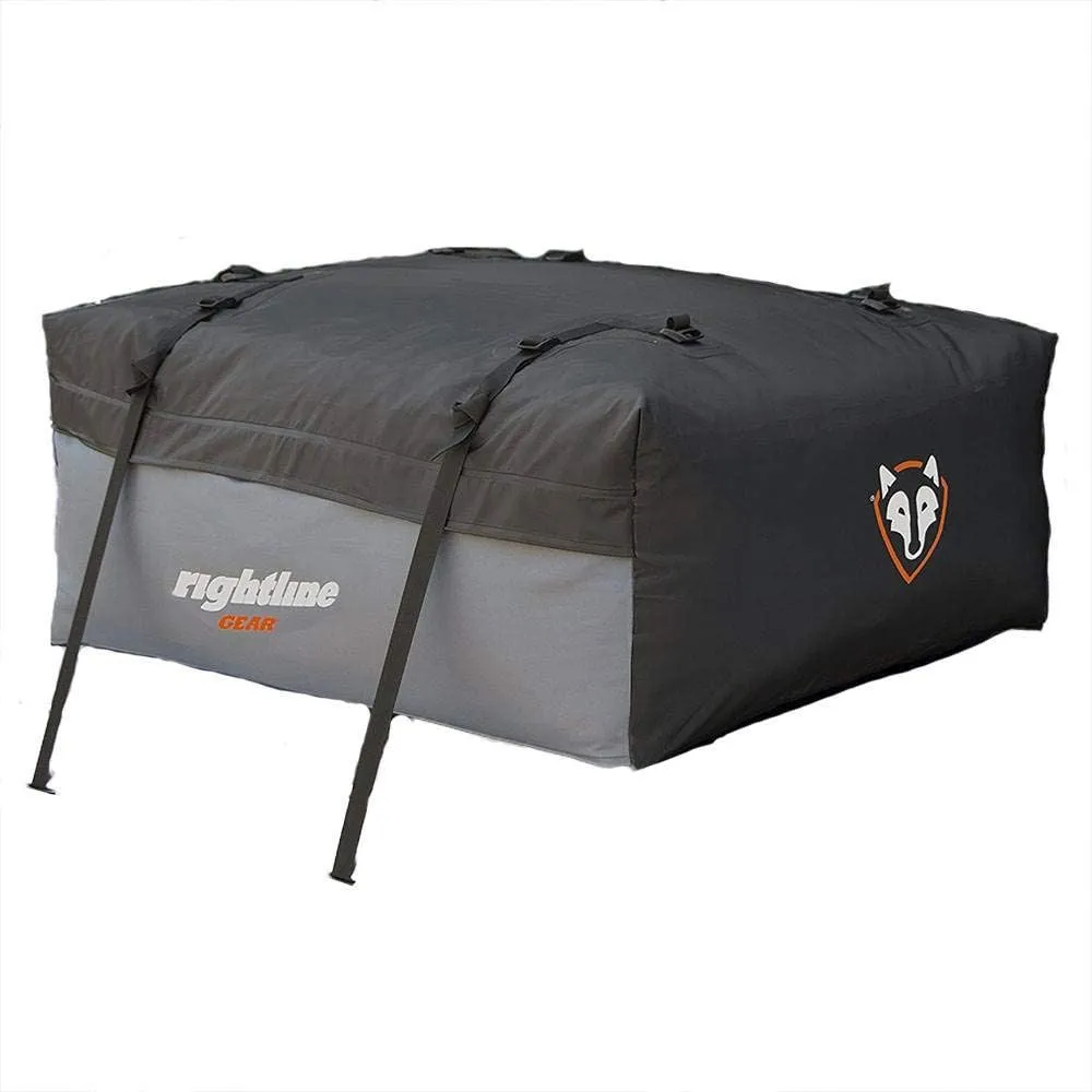 Rightline Gear Sport 2 Waterproof Rooftop Cargo Carrier for Top of Vehicle, Attaches With or Without Roof Rack, 15 Cubic Feet, Black