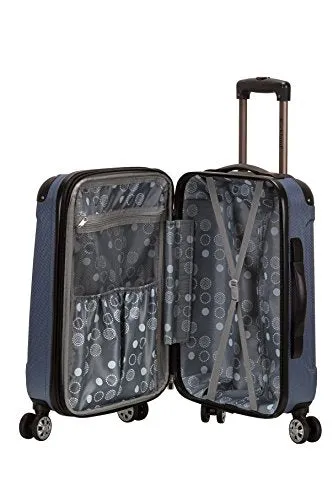 Rockland London Hardside Spinner Wheel Luggage, Blue, Carry-On 20-Inch, London Hardside Spinner Wheel Luggage