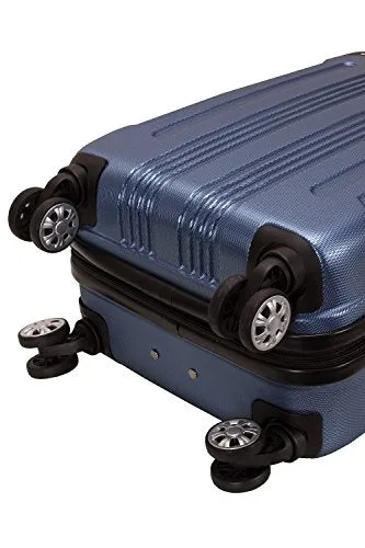 Rockland London Hardside Spinner Wheel Luggage, Blue, Carry-On 20-Inch, London Hardside Spinner Wheel Luggage