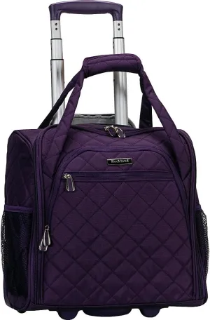 Rockland Melrose Upright Wheeled Underseater Carry-On Luggage, Purple, 15-Inch