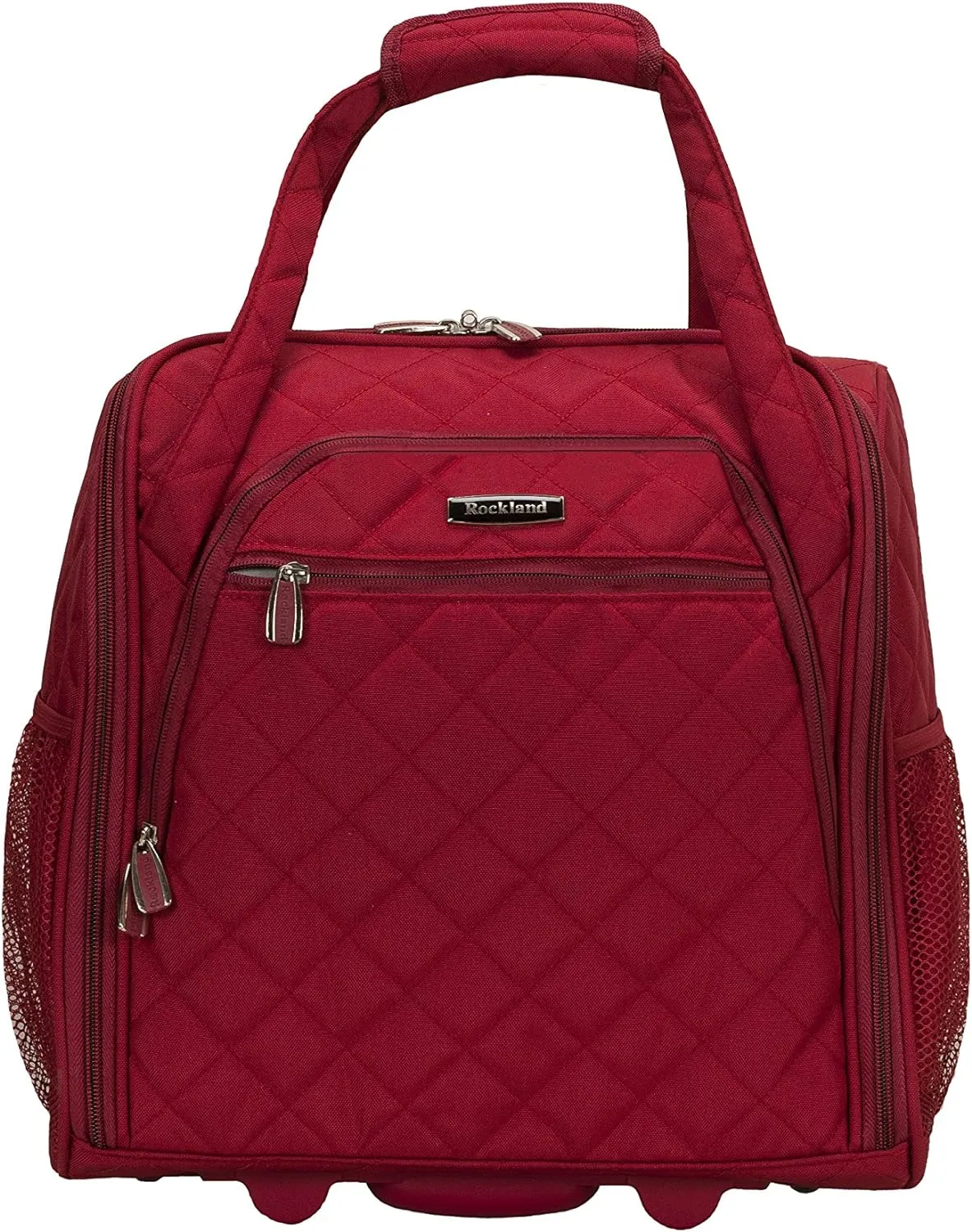 Rockland Melrose Upright Wheeled Underseater Luggage, Red, Carry-On 15-Inch