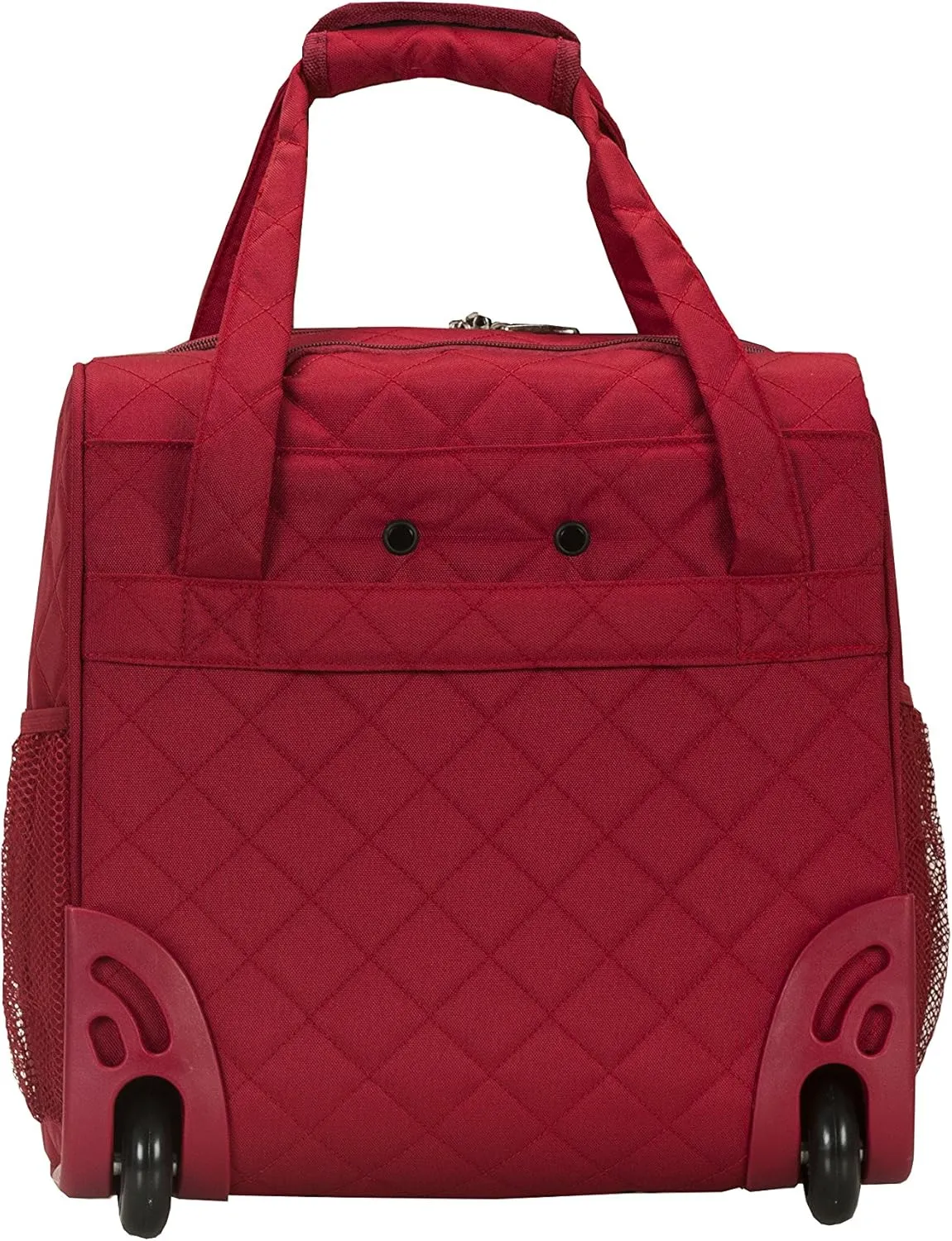 Rockland Melrose Upright Wheeled Underseater Luggage, Red, Carry-On 15-Inch