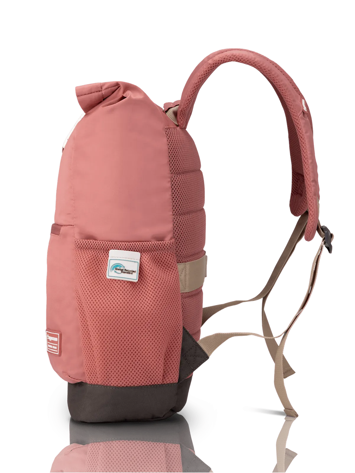 Roll Top Pink Backpack