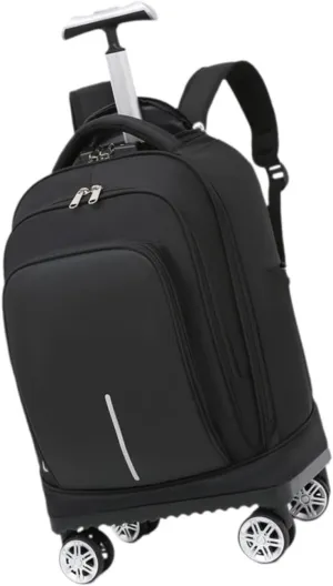 Rolling Backpack Wheeled Laptop Backpack 18inch Suitcase Bag Computer Backpack for Travel Laptop Business Overnight Men Women