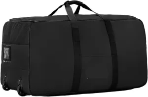 Rolling Duffel Bag with Wheels Foldable Wheeled Travel Bag Universal Luggage Bags with Wheels Large Capacity Storage Bag Waterproof Carry On Luggage Handbag(Black)