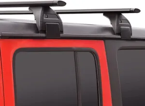 Roof Rack Cross Bars 200lbs Compatible with Jeep Wrangler JK JL Gladiator JT 2007-2025 with Anti-Theft Metal Lock, 2 & 4 Door Heavy Duty Aluminum Crossbars Rooftop Cargo Kayak Bike