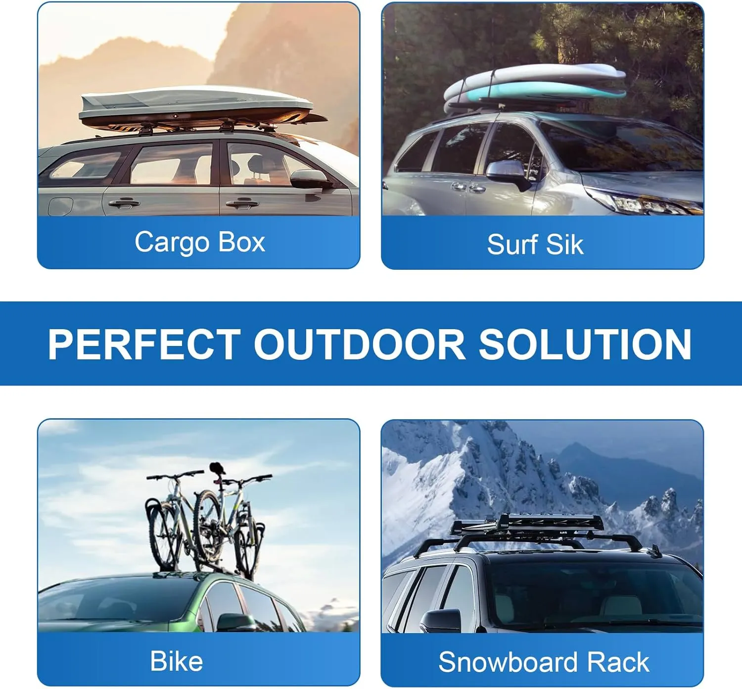 Roof Rack Cross Bars 220lb Compatible with Subaru Forester Wilderness 2022 2023 2024, Heavy Duty Lockable Aluminum Roof Rails Crossbars Cargo Bars Canoe Rooftop Black Carrier Luggage